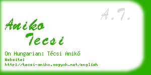 aniko tecsi business card